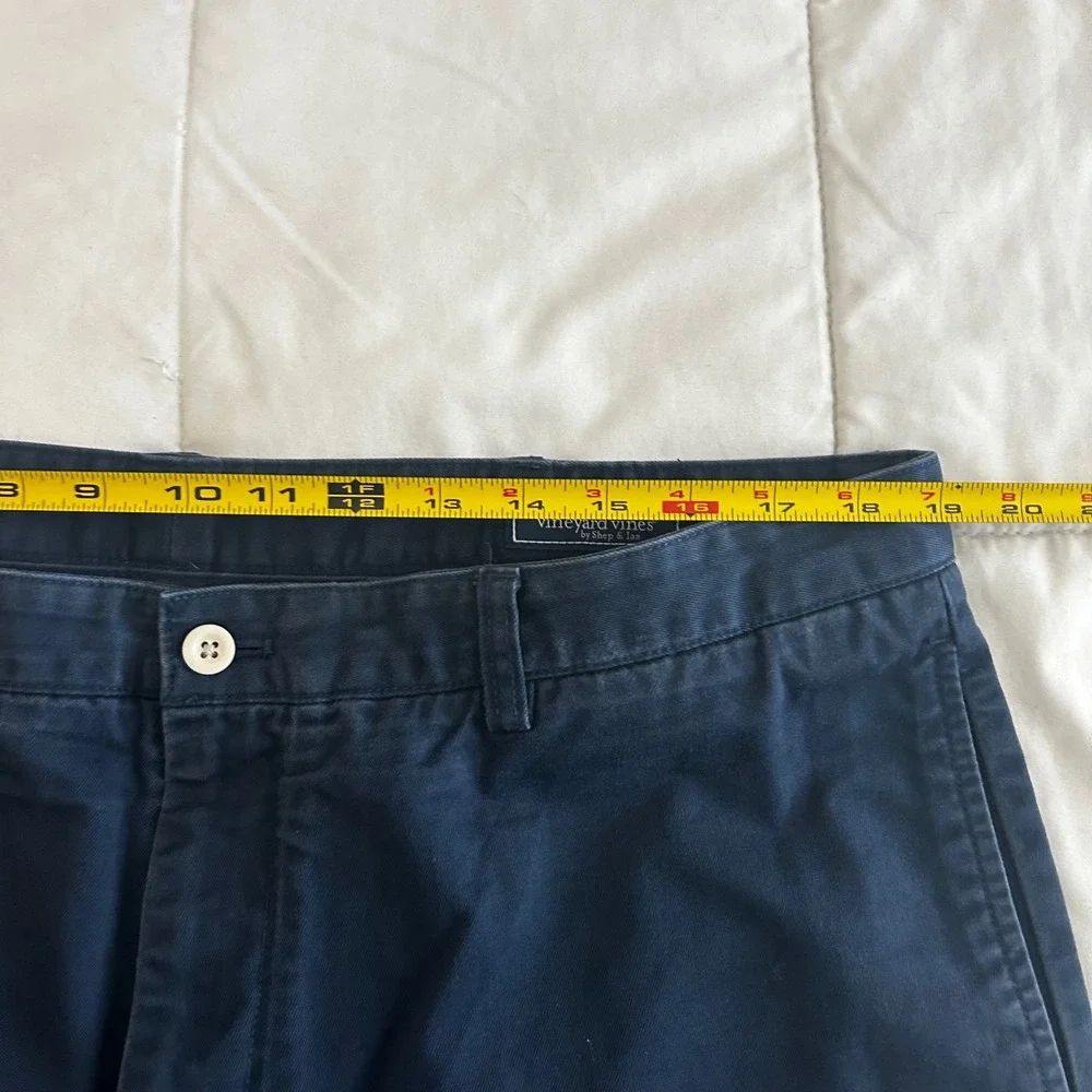 Vineyard Vines Mens Navy Blue 100% Cotton Chino Shorts Size 38 9 Inch Inseam